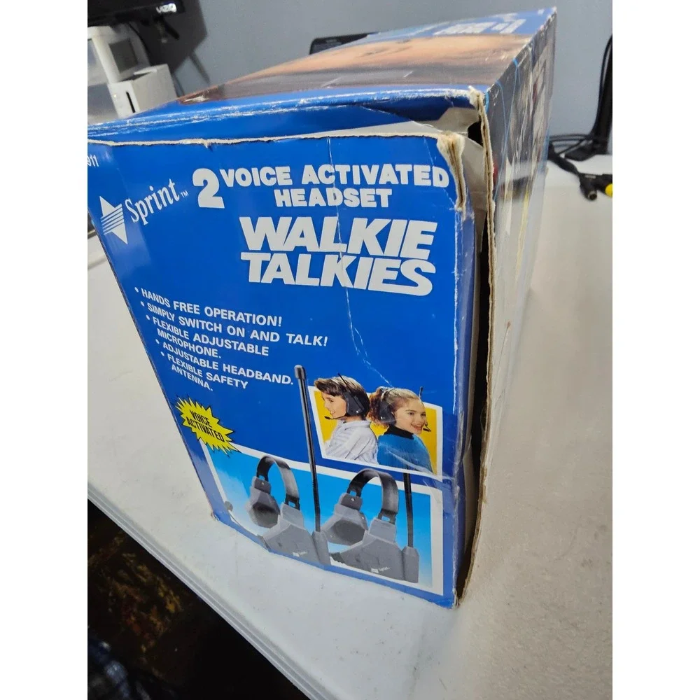 Sprint 2 Voice Activated Headset Walkie Talkies No 1911 Hands Free Operation‎